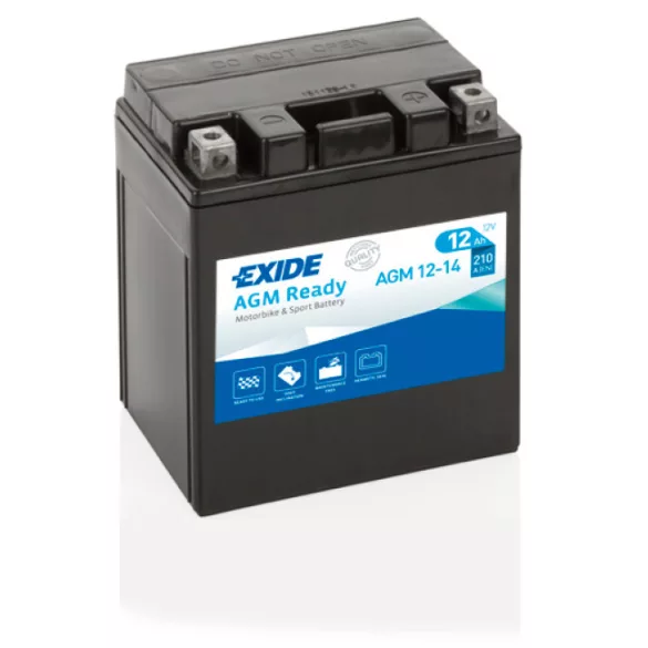 Exide AGM Ready 12Ah 210A Jobb+ Motorakkumulátor (AGM12-14)