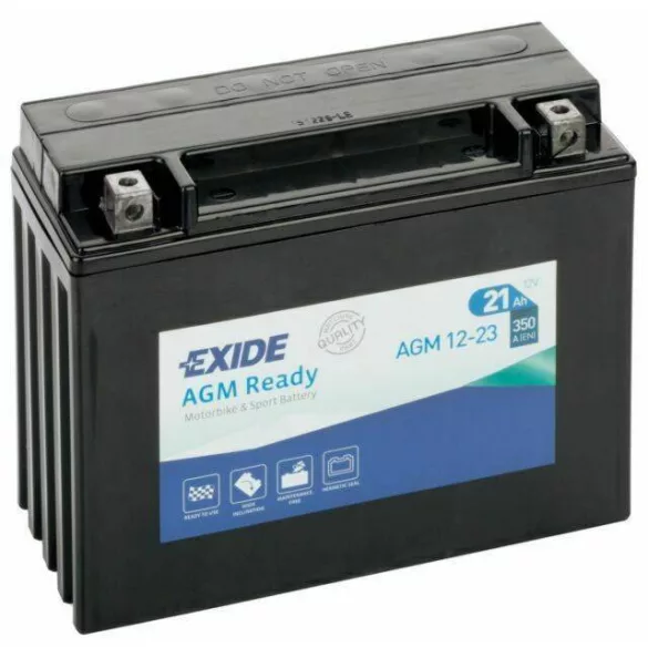 Exide AGM Ready 21Ah 350A Jobb+ Motorakkumulátor (AGM12-23)