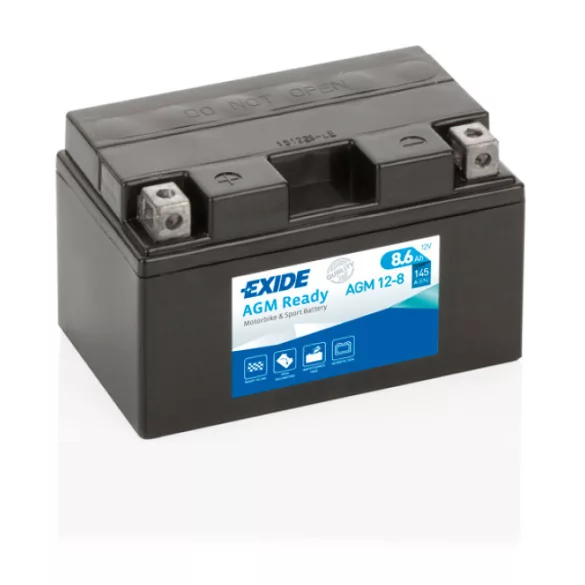 Exide AGM Ready 8.6Ah 145A Bal+ Motorakkumulátor (AGM12-8)