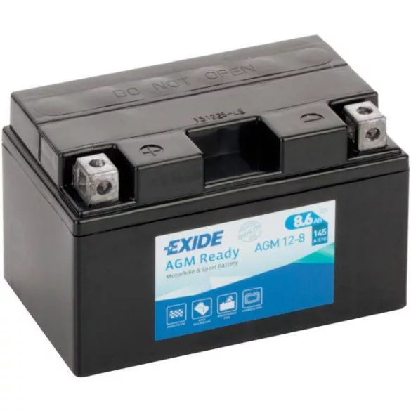 Exide AGM Ready 8.6Ah 145A Bal+ Motorakkumulátor (AGM12-8)
