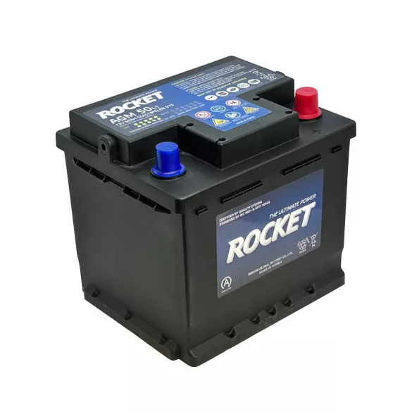 Rocket AGM 50Ah 570A Jobb+ Akkumulátor (AGM50L1)