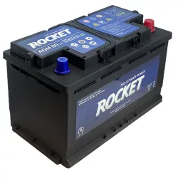 Rocket AGM 80Ah 800A Jobb+ Akkumulátor (AGM80L4)