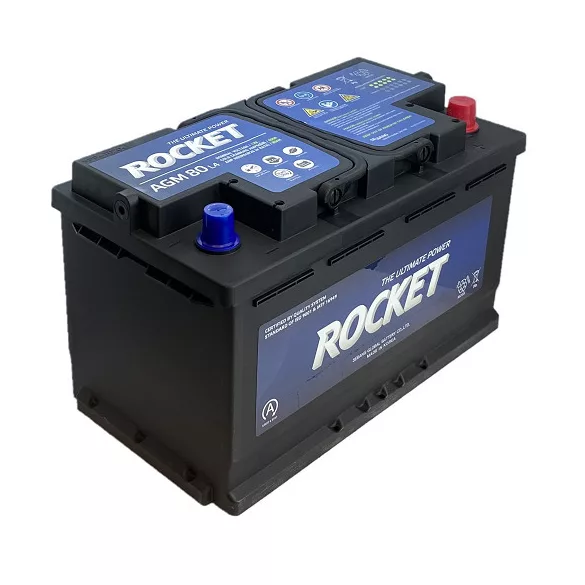 Rocket AGM 80Ah 800A Jobb+ Akkumulátor (AGM80L4)