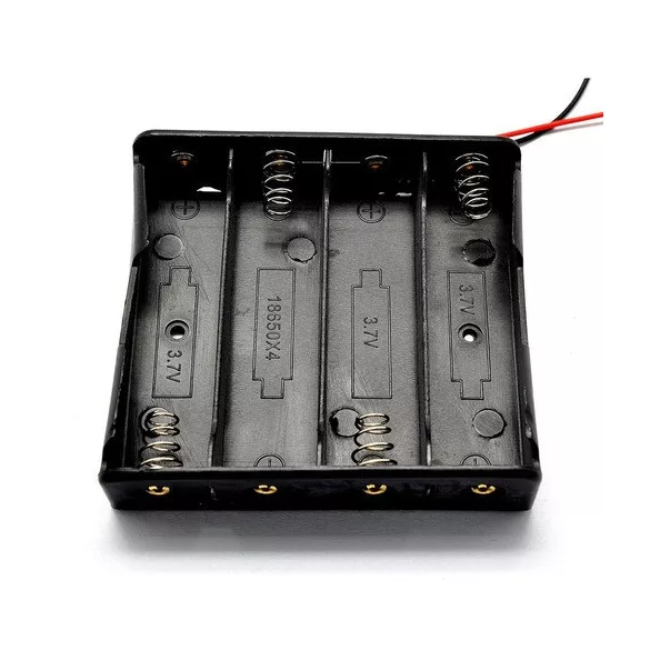 18650 AKKUTARTÓ VEZETÉKKEL 4db-os,sorba kötve