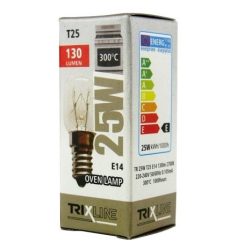   Trixline sütő izzó T25 230V , E14-es foglalat 25W 300°C  (BC T25)