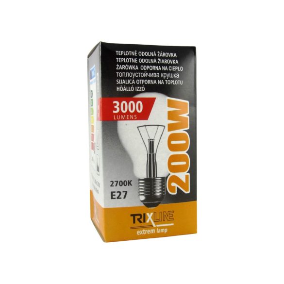 Trixline 230V/200W hagyományos izzó E27 menettel