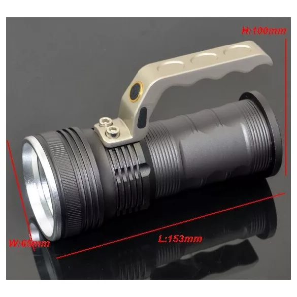 BCLux Trixline TR-A213 10W-os akkus LEDlámpa CREE T6 LED+ 2 db 18650 Li-ion akku