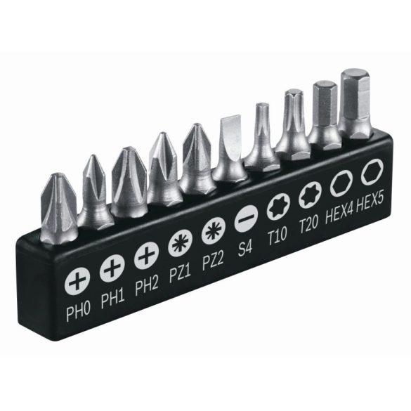 Bit készlet 10 db-os BOSCH IXO (PH0,PH1,PH2,PZ1,PZ2,T10,T20,HEX 4,HEX5,S4)