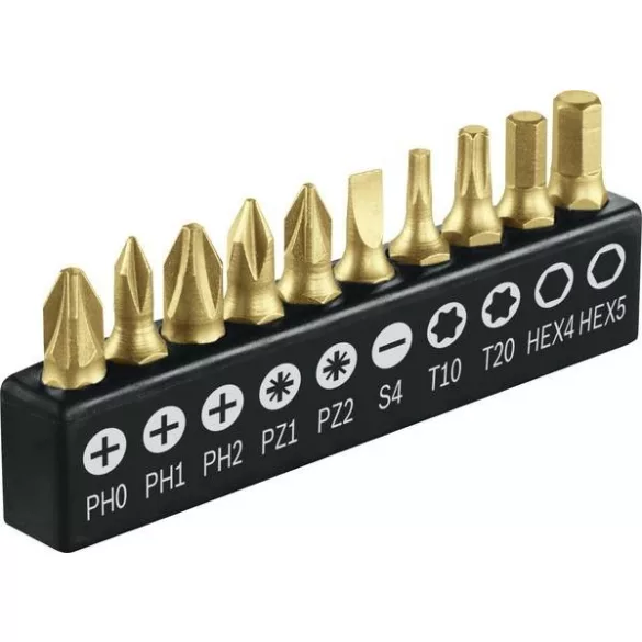 Bit készlet 10 db-os arany