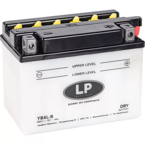 Landport DRY 12V 4Ah 50A Jobb+ Motorakkumulátor (DRY-LB4L-B)