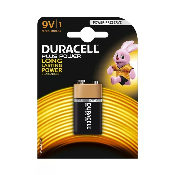 Duracell Plus 9V MN1604 alkáli elem 6LR61 bl/1