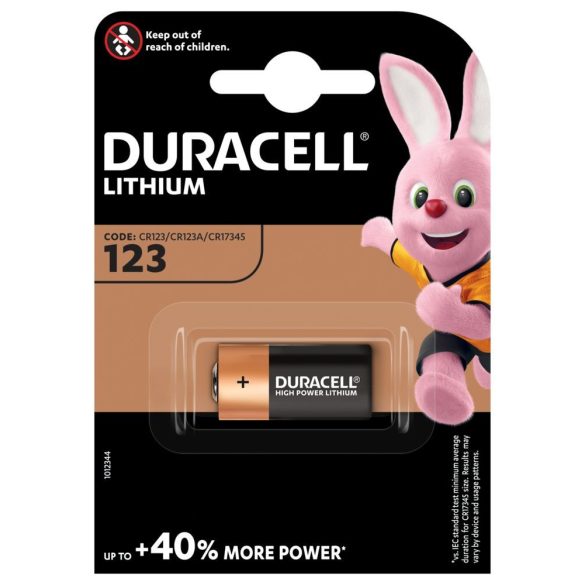 Duracell CR123 3V-os lithium elem (17345) bl/1