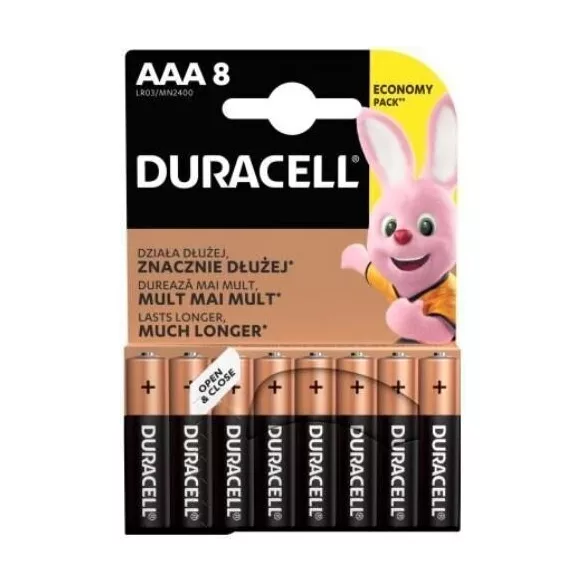 Duracell Basic MN2400 AAA LR03 mikró elem BL/8