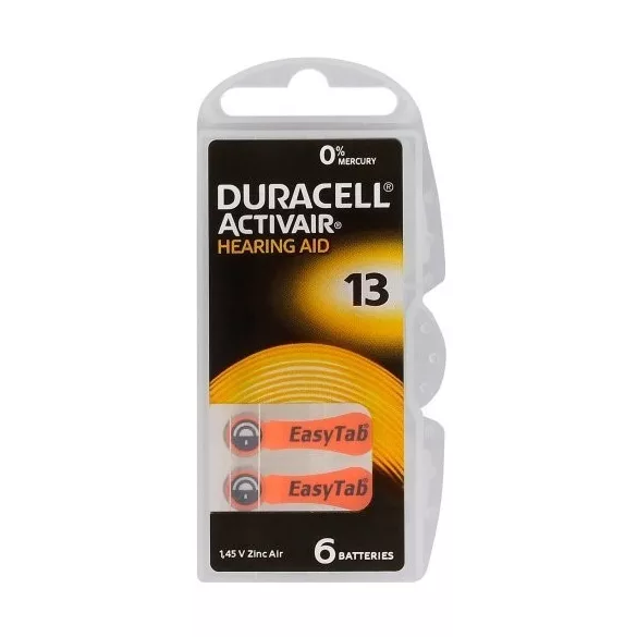 Duracell  ACTIVAIR  hallókészülék elem "13" (PR48)  BL/6