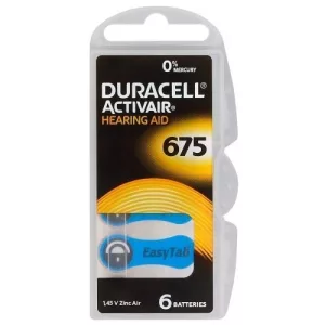 Duracell  ACTIVAIR hallókészülék elem "675" (PR44) BL/6