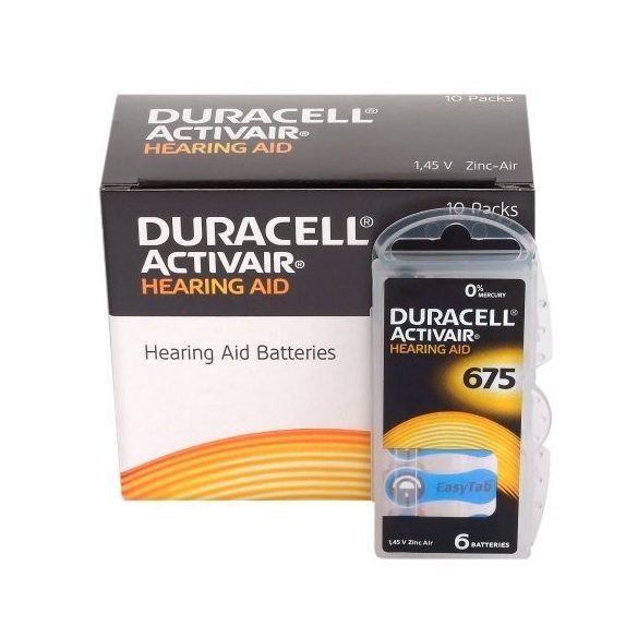 Duracell  ACTIVAIR hallókészülék elem "675" (PR44) BL/6