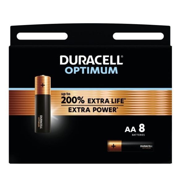 Duracell OPTIMUM AA MN1500 ceruza (LR6) alkáli elem bl/8