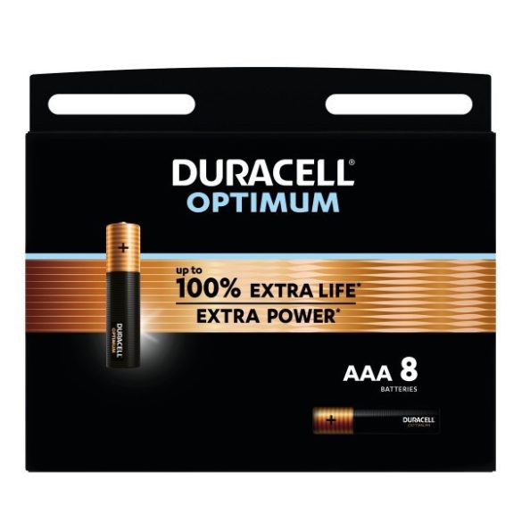 Duracell OPTIMUM AAA MN2400 mikró (LR03) alkáli elem bl/8