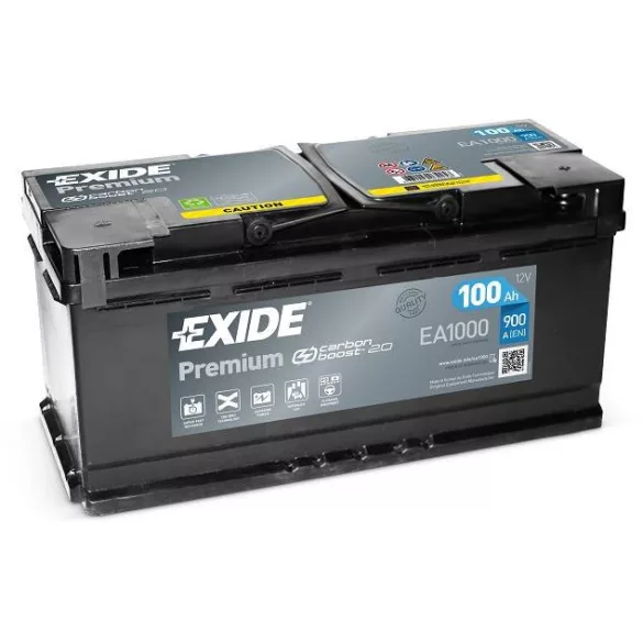 Exide Premium 100Ah 900A Jobb+ Akkumulátor (EA1000)