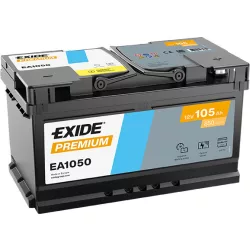 Exide Premium 105Ah 850A Jobb+ Akkumulátor (EA1050) - proba