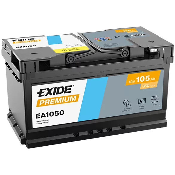 Exide Premium 105Ah 850A Jobb+ Akkumulátor (EA1050) - proba