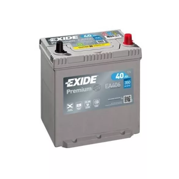 Exide Premium 40Ah 350A Jobb+ Akkumulátor (EA406)