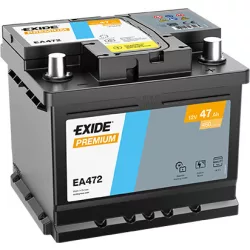 Exide Premium 47Ah 450A Jobb+ Akkumulátor (EA472)