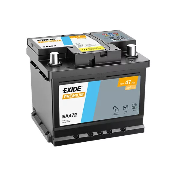 Exide Premium 47Ah 450A Jobb+ Akkumulátor (EA472)