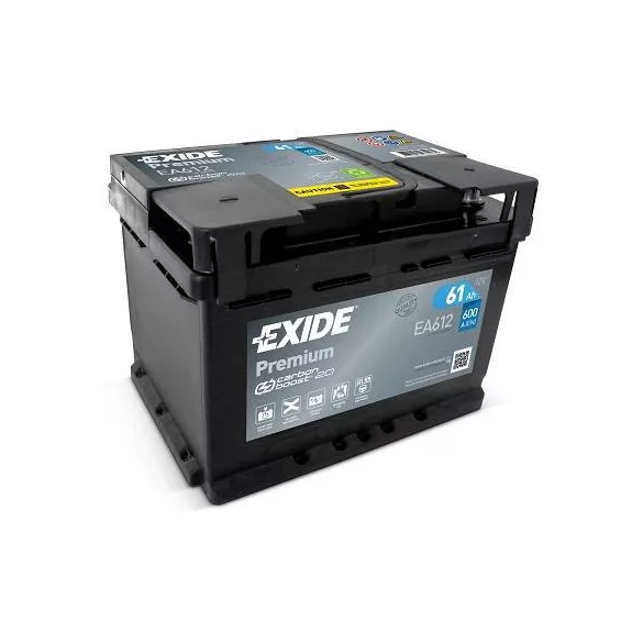 Exide Premium 61Ah 600A Jobb+ Akkumulátor (EA612)