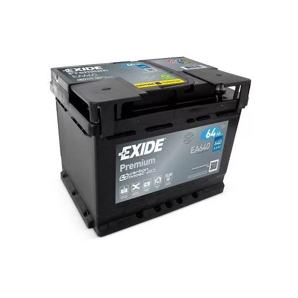Exide Premium 64Ah 640A Jobb+ Akkumulátor (EA640)