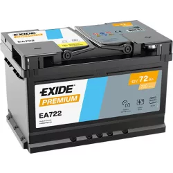 Exide Premium 72Ah 720A Jobb+ Akkumulátor (EA722)