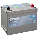 Exide Premium 75Ah 630A Jobb+ Akkumulátor (EA754)