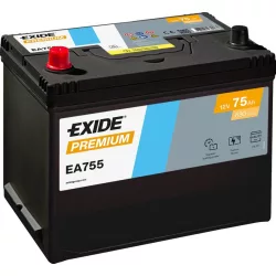 Exide Premium 75Ah 630A Bal+ Akkumulátor (EA755)
