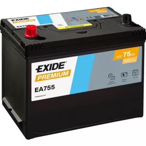 Exide Premium 75Ah 630A Bal+ Akkumulátor (EA755)