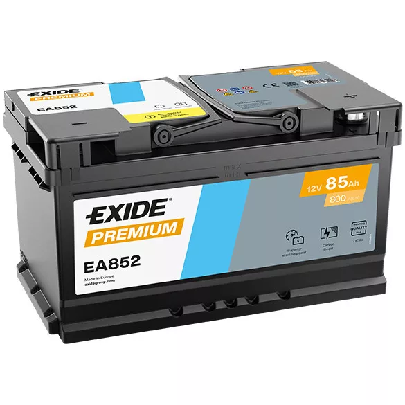 Exide Premium 85Ah 800A Jobb+ Akkumulátor (EA852)