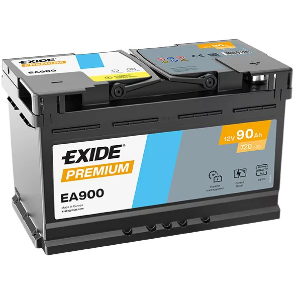 Exide Premium 90Ah 720A Jobb+ Akkumulátor (EA900)
