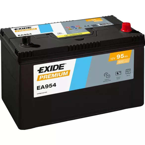 Exide Premium 95Ah 800A Jobb+ Akkumulátor (EA954)