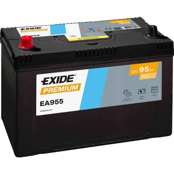 Exide Premium 95Ah 800A Bal+ Akkumulátor (EA955)
