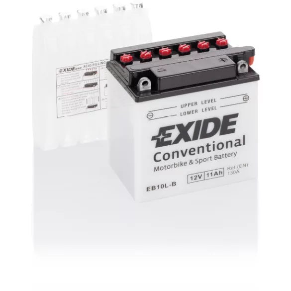 Exide Conventional 10Ah 130A Jobb+ Motorakkumulátor (EB10L-B)