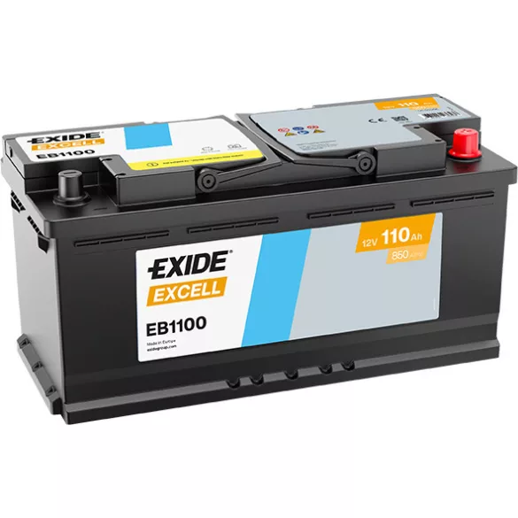 Exide Excell 110Ah 850A Jobb+ Akkumulátor (EB1100)