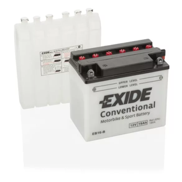 Exide Conventional 19Ah 190A Bal+ Motorakkumulátor (EB16-B)