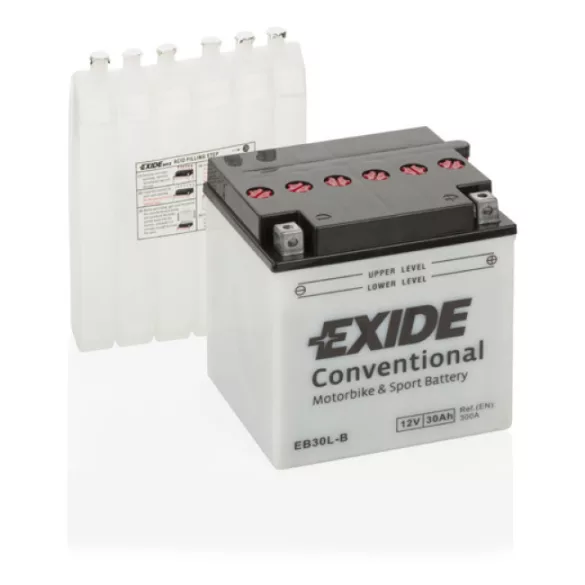 Exide Conventional 30Ah 300A Jobb+ Motorakkumulátor (EB30L-B)
