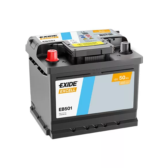 Exide Excell 50Ah 450A Bal+ Akkumulátor (EB501)