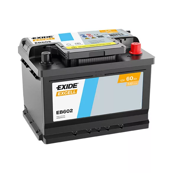 Exide Excell 60Ah 540A Jobb+ Akkumulátor (EB602)