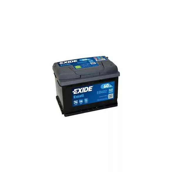 Exide Excell 60Ah 540A Jobb+ Akkumulátor (EB602)