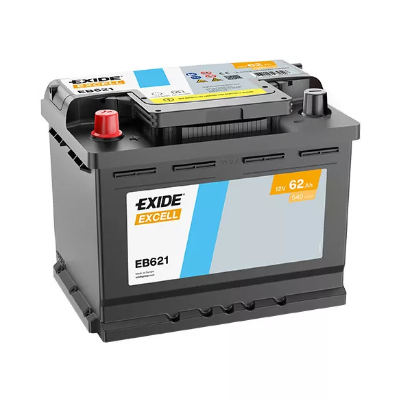 Exide Excell 62Ah 540A Bal+ Akkumulátor (EB621)