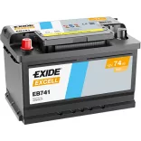 Exide Excell 74Ah 680A Bal+ Akkumulátor (EB741)