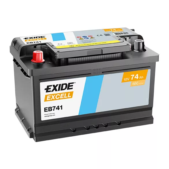 Exide Excell 74Ah 680A Bal+ Akkumulátor (EB741)
