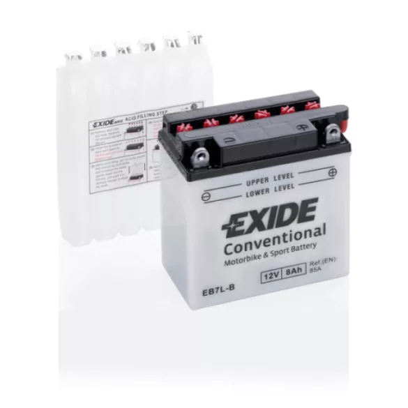 Exide Conventional 8Ah 85A Jobb+ Motorakkumulátor (EB7L-B)