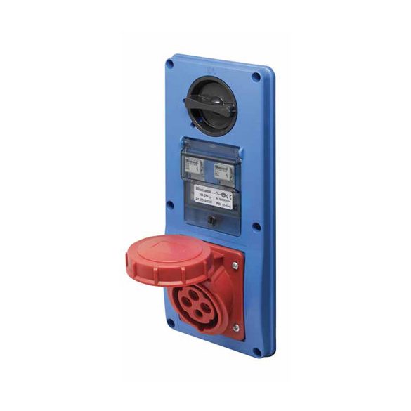 EC690 VERT.SOCKET 2P+E 16A SWITCH&FUSE HOLDER IP65